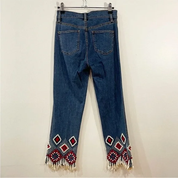 Tory Burch Mia cropped shell jeans - Picture 4 of 5